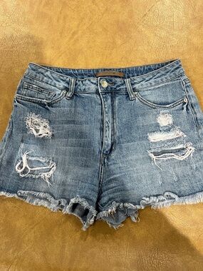 Joe's Jeans Light Blue Distressed Denim Cutoff Shorts